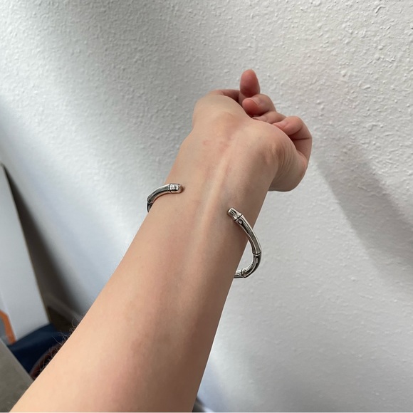 925 silver bamboo shaped bangle - Picture 5 of 6